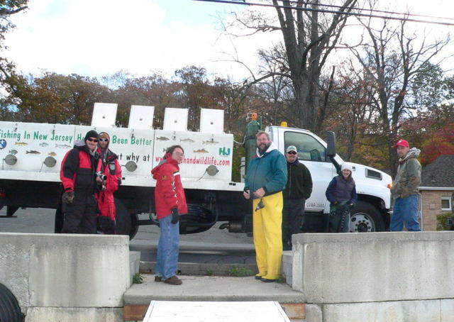 Members of NJF&W and Muskies inc ready for a day of float stocking