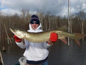 Jay Sturm with a 40 incher we call lumpy, This fish was caught and released 3 times in 4 weeks by our members